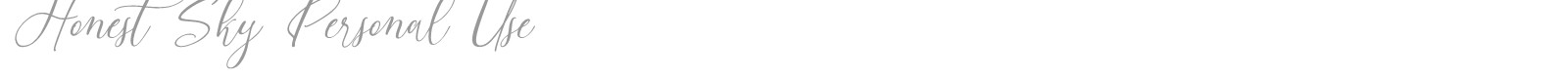 Honest Sky font preview
